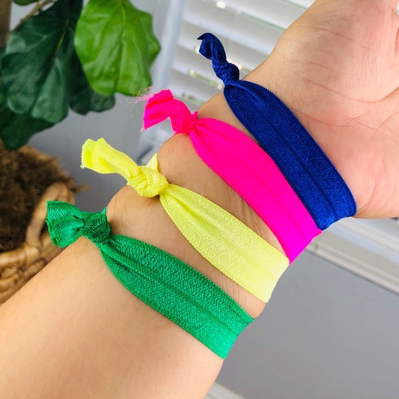 100 ELASTIC HAIR TIES / SCRUNCHIES / - Picture 3 of 5